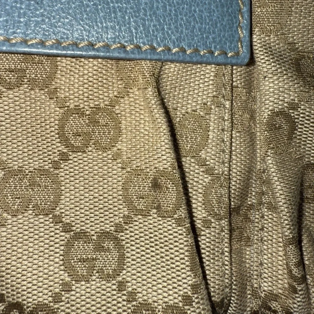 Gucci GG Monogram Web Double Pocket Belt Bag Ice Blue RARE color 162962-497717 - Picture 5 of 16